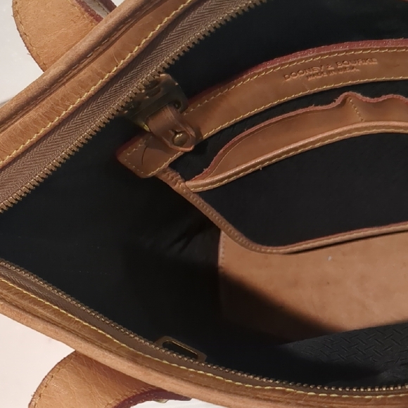 Dooney & Bourke Vintage Tan Leather Bag - Picture 9 of 12